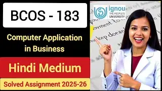 Ignou BCOS-183 Solved Assignment | July 2025 & January 2026 | Hindi Medium
