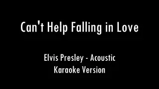 Can't Help Falling In Love | Elvis Presley | Acoustic Karaoke With Lyrics | Only Guitar Chords...