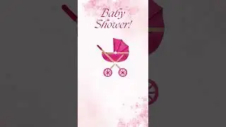 Baby Shower vertical invitation template editable, Canva templates, ready creative template design