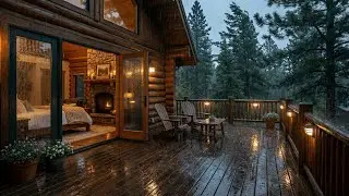 Cozy Rain at a Forest Cabin 🌧️ Soft Night Ambience for Deep Sleep & Relaxation