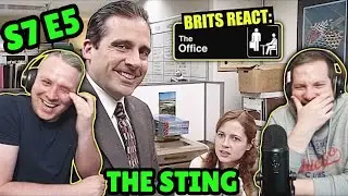 British Guys HILARIOUS The Office Reaction | Season 7 Episode 5 (The Sting)