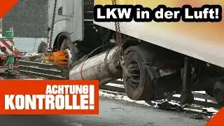 KRAN im Einsatz! 🏗️ Unfall-LKW wird in die Luft gehoben? |2/2| Kabel Eins |Achtung Kontrolle