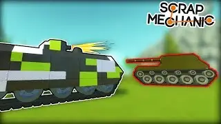 We Used Working Tank Treads to Have an EPIC Tank Battle RACE! (Scrap Mechanic Multiplayer Monday)