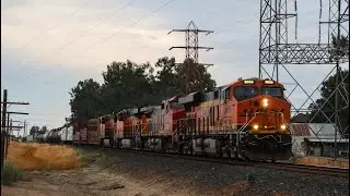 (K5HLB) BNSF 8055 leads Northbound H-BARPAS at Elverta Rd!!