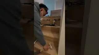Perfect Stair Nosing Finish! | Engineered Wood Installation #shorts