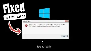 Windows не удалось настроить один или несколько системных компонентов. Исправление ошибки установ...