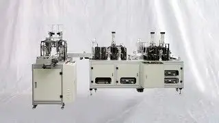 1+1 Type disposable face masks making production with bags flow wrapping MC y&uuml;z maskesi &uuml;reticisi