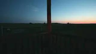 Split Frame Deck Bannister Wide Angle Sunset Timelapse