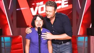 Blake Shelton STOPS The Voice When 8-Year-Old's Stutter Makes Her Break Down