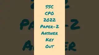 SSC CPO 2022 Paper-2 Answer Key out || SSC CPO 2022 #sscupdates #ssccpo2022 #ssccporesult
