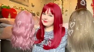 👩‍🎤 ASMR ~ Shein Wigs Try On & Review ~ Tingly Hair Brushing ~ 7 Wigs ~ Relaxation & Sleep 👩‍🎤