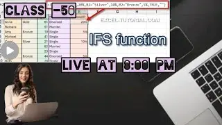Basic Computer Course MS Excel IFS Function ! Class 50