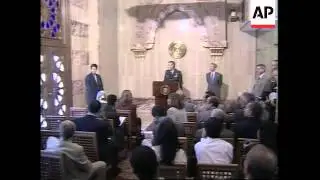 US Gen Tommy Franks meets Mubarak, soundbites