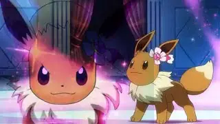 Eevee uses Fairy Wind | Serena and Lisia perform [Lilycove Contest Live Competition]