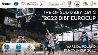 SUMMARY OF THE DAY 2 | 2022 DIBF EUROCUP | WARSAW, POLAND