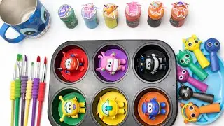Satisfying Video | DIY How To Make Rainbow Sprunki Super Wings Slime Dough ASMR Glitter Mega