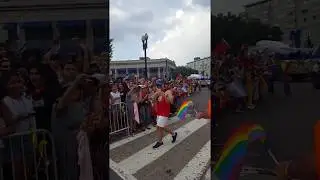 Omid at the Gay Pride Parade in Washington, D.C.