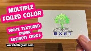 Multiple Foil Color Business Cards | Natural Textured Paper | Multi Colored Foil | Hot Foil Stamping