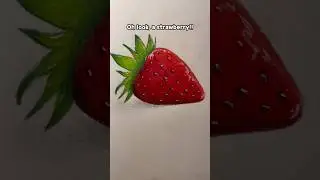 Oh look a strawberry! trend #art #shorts #drawing #trending #trend #viral #fyp #foryou #popular #wow