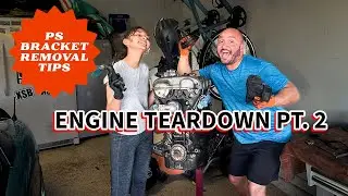 VVT 1.8 Mazda Miata Engine Teardown Pt. 2 : Power Steering Bracket Removal and More