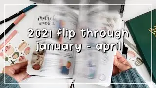 2021 bullet journal flip through | january - april
