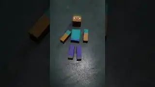 Paper craft Minecraft Steve #papercraft #minecraftsteve