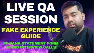 🚨 Live Q&A: Fake Experience Risks | PF, Bank Statement & Form 16 Explained | Job & Career Tips 2025