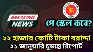 💰২২ হাজার কোটি টাকা বরাদ্দ! ২১ জানুয়ারি চূড়ান্ত রিপোর্ট! ৯ম পে স্কেল কবে থেকে? 9th Pay Scale update.