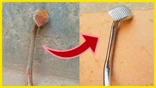 Vintage Old and Rusted Motorcycle Brake Pedal Restoration