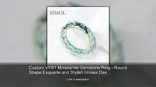 Custom VVS1 Moissanite Gemstone Ring - Round Shape Exquisite and Stylish Unisex Design Ideal as