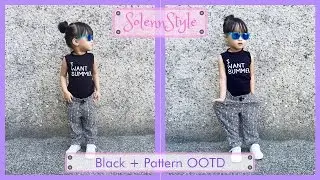 Solenn's Black + Pattern OOTD - H&M Kids, SM Kids