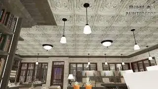 Decorative ceiling tiles used at bookshop, Who can refuse the  Literary and artistic?😀