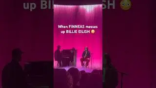 😳 When FINNEAS messes up BILLIE EILISH 😶 #billieeilish #brandcast #concert #trending #shortsviral