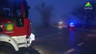 Sieniawka.  Wypadek autobusu