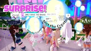 CALLMEHBOB MEET & GREET | NightBarbie | Royale High Met the Creator Badge