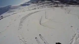 Gabriel fjellet, Troms ned siste del av dalen, 26. april 2016