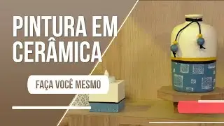Decore vasos de cerâmica com técnica de pintura