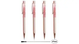 Rose Gold Metal Pen Refills Bling Dynamic Liquid Sand Pen