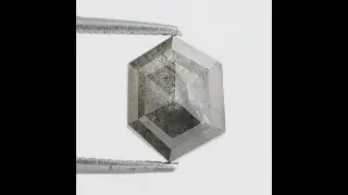2.05 CT Beautiful Triangular Faceted 8.8 x 6.8 MM Hexagon Shaped Stunning Grayish Black Loose