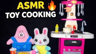 ASMR Toy Kitchen Cooking for Cute Friends 🍕🍔 | Satisfying Sounds