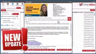 LOTS of NEW Updates: Tube Atlas v1.0.1.2 - YouTube Research Tools