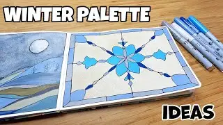 Winter Art Inspiration: Watercolor & Mixed Media Sketchbook Play