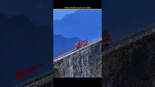 World&rsquo;s Narrowest and Deadliest Road Is in China #facts #DangerousRoad #chinaroad #youtubeshorts