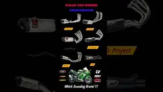 Ultimate Kawasaki ZX10R Exhaust Comparison 📢🤯 #akrapovic #scproject #yoshimura #leovince #shorts #m4