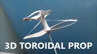 First ever ! 3D toroidal axial rotor of free water flow power plants at slow river / tidal  Patented