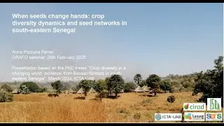 When seeds change hands: crop diversity dynamics and seed networks in south-eastern Senegal