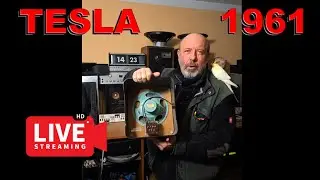LIVE CAM - SANYO M9921LU - Vintage TESLA ARO 511 FULLRANGE SPEAKERS