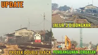 BANYAK JALUR YANG DIBONGKAR | UPDATE PROYEK DOUBLE TRACK STASIUN MOJOKERTO