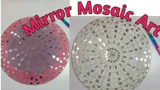 Super easy diy mirror Mosaic Art Diy mirror Mosaic art work tutorial 💖⚡💥✨