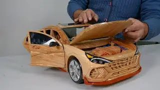 Handmade Wooden Hyundai Elantra – Incredible Woodworking Masterpiece! 🔥 | Realistic Wooden Car Model